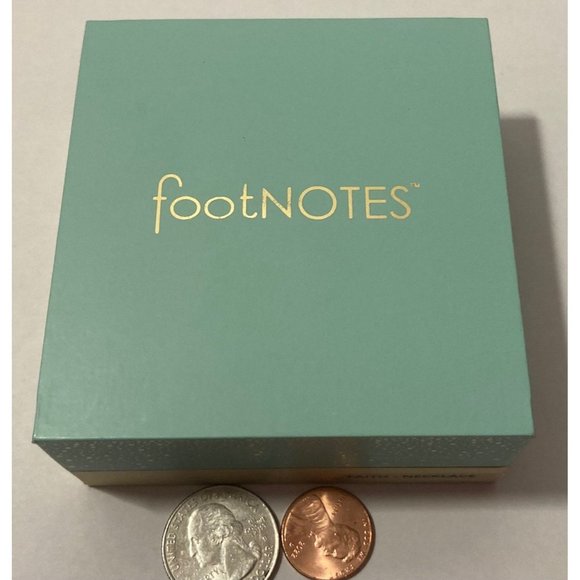 Vintage Sterling Silver Necklace, Footnotes, Faith Hope, Love, - Picture 4 of 4